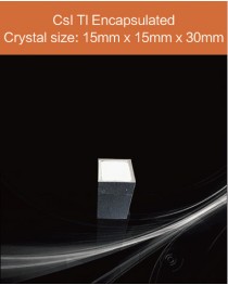 CsI Tl scintillator, CsI Tl crystal, CsI Tl scintillation crystal, Thallium doped cesium iodide crystal, 15x15x30mm encapsulated